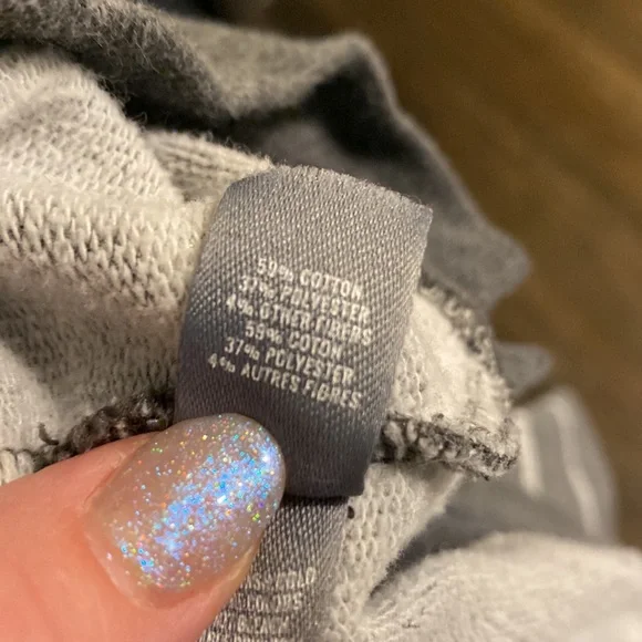 Aerie Gray Sweatshirt XXL Silver Stripes Stripe EUC - Picture 6 of 7